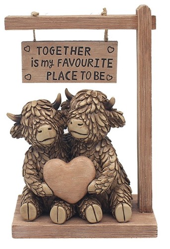Highland cow ornament - ornament, together