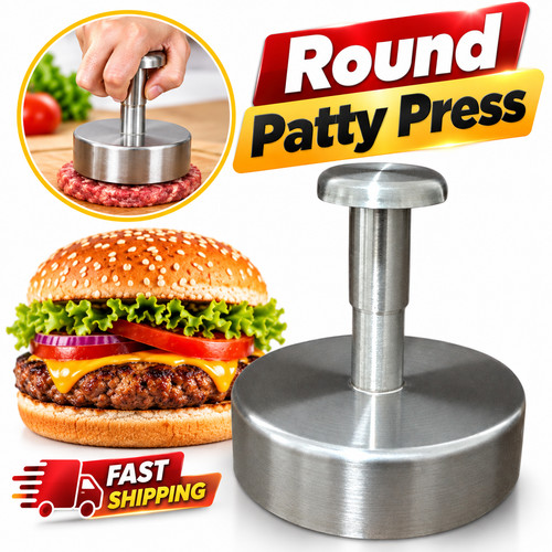 Burger press round stainless - burger,