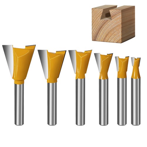 6pcs shank dovetail - 6pcs, 1/4''