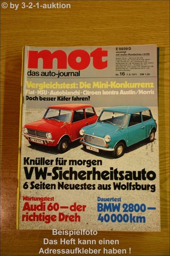 Mot bmw 2800 audi 60 - 2800,