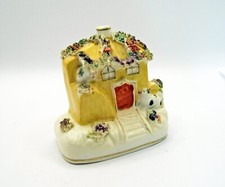 STAFFORDSHIRE FLATBACK POTTERY  PASTILLE BURNER c1840.  Rare pre-firing fault.