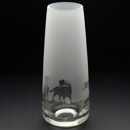 Labrador dog glass - labrador, vase