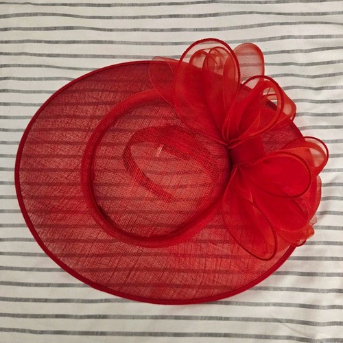 Debut red sinamay wide - debut,