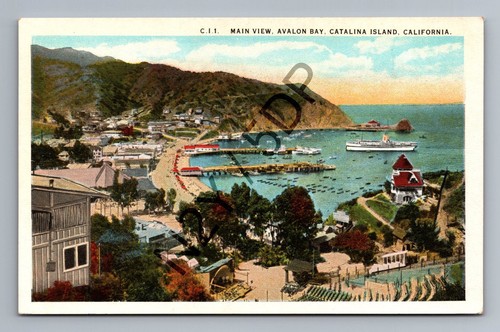 Vintage postcard avalon bay - vintage,