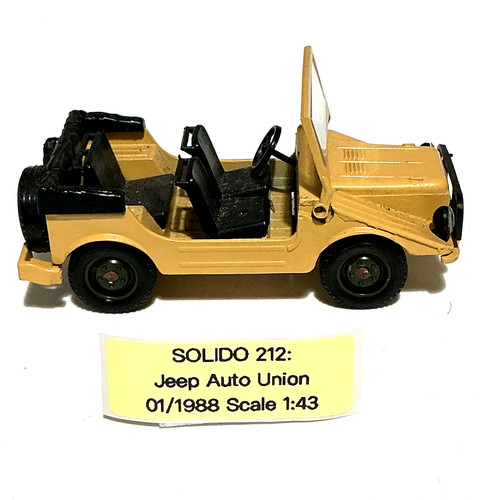 Solido 212 military army jeep - military,