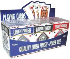 Pack of 2 PLAYING CARDS - Linen Poker Size Playing Card, Security Sealed