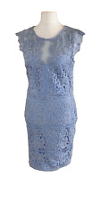 Lipsy Pale Blue ‘Love Michelle Keegan’ Lace Bodycon Occasion Dress Size - UK16