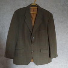 Gurteen ESQUIRE  Jacket Mens 44S Green Check Wool Country Hacking Blazer.