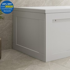 Storage Bath End Panel for Bathroom Straight Baths 660m Modern MDF Gloss White