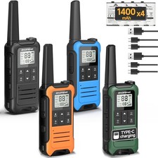 4 PACK Long Range Walkie