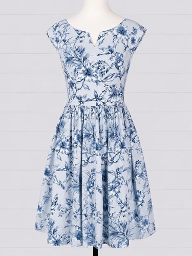 Hell bunny blue floral - bunny,
