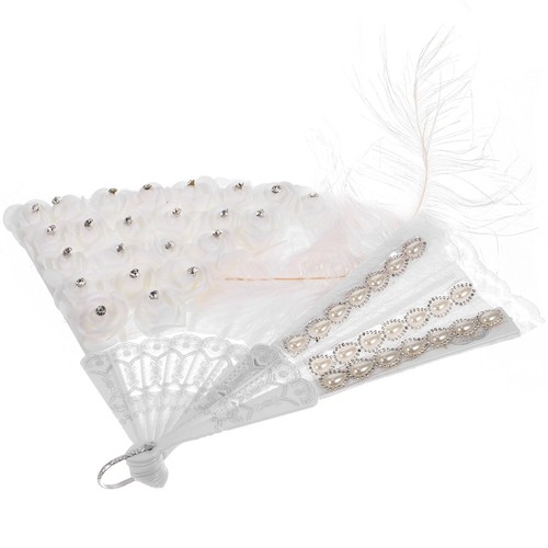 Lace wedding fans hand - lace,