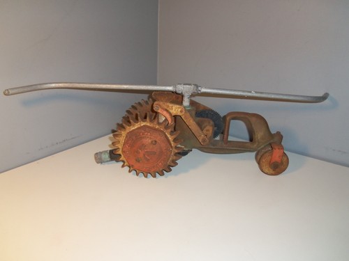 Antique walking lawn iron - lawn,