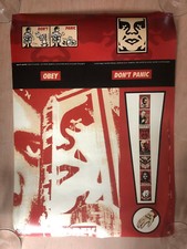 Obey Shepard Fairey Don't Panic Media Poster Unfolded Unsigned