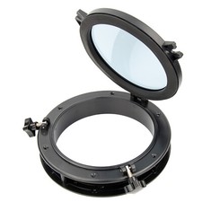 10 inch SEAFLO Boat Porthole Marine Round Hatches RV Windows Portlight Black