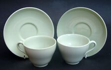 TWO Spode Flemish Green Pattern 200ml Tea Cups & Saucers- Look In Very Good Cond