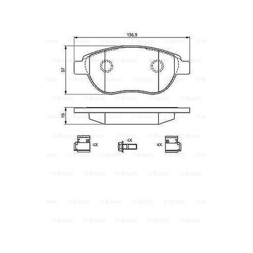 Brake pad set disc - disc,