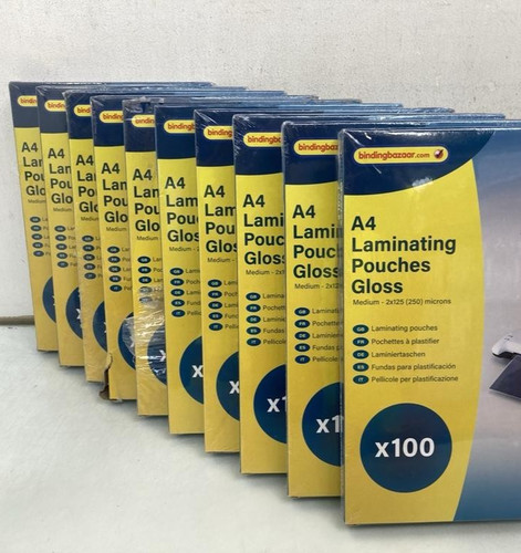 100 laminating pouches - a4,