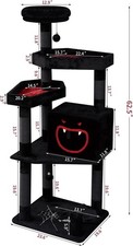 Gothic Cat Tree with Coffin
