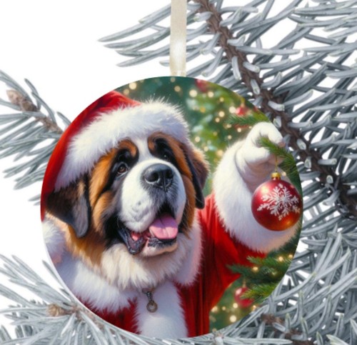 Bernard dog hanging bauble - dog,