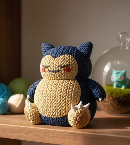 Snorlax printed knitted - 3d,