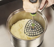 Joseph Joseph Folding Nylon head, Space Saving Potato Masher, GreyGreen