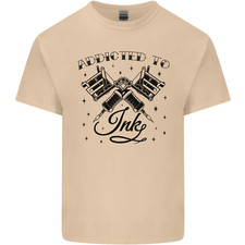 Addicted to Ink Tattoo Artist Mens Cotton T-Shirt Tee Top