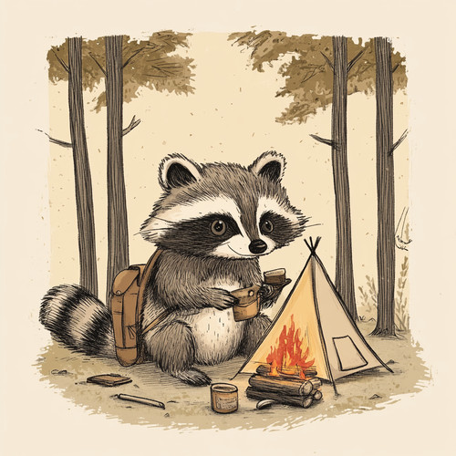 Wall decal sticker camping