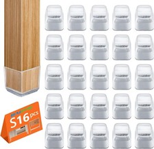 Square Chair Leg Floor Protectors, Chair Leg Protectors for Hardwood Floors