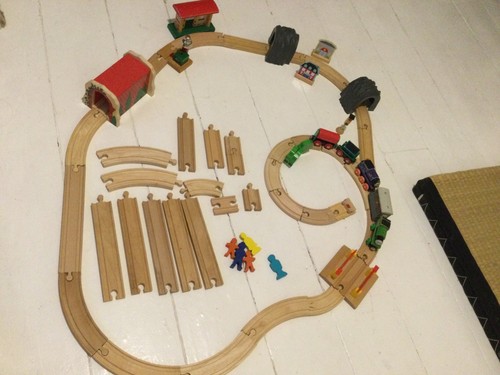 Wooden train track - train, set