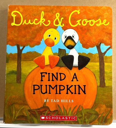 Duck and goose find pumpkin - duck,