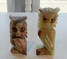 Vintage Style Banded Stone Owl