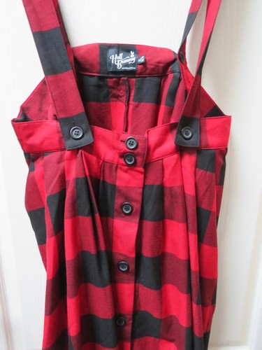 Hell bunny tartan pinafore - hell,