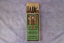 'Foreign Irene Series' Set of Wood Carving Tools, Boxed, One Broken