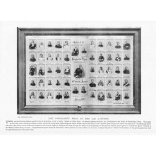 17th LANCERS Members of the Sergeant's Mess - Antique Print 1896
