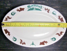 Buffalo China USA Montanas Restaurant Ware Ironstone Oval Plate Rare Collectable