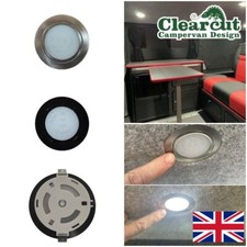 12V LED Touch Spotlights Campervan, Motorhome Dimmable Downlights 65mm Diameter