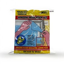 WINDOW INSULATION KIT SHRINK FIT DOUBLE GLAZING FILM DRAUGHT EXCLUDER #R87