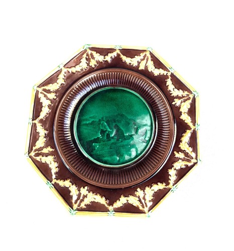 Wedgwood majolica octagonal - majolica,