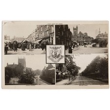 LEEK Staffordshire Multiview Real Photo Postcard Unused