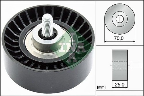 Ribbed belt deflection guide - v-ribbed,