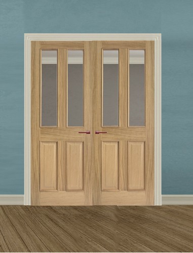 French doors oak interal - , door