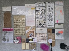 Craft Bundle Including Alphabet Dies, Stamps, Embellishments And More
