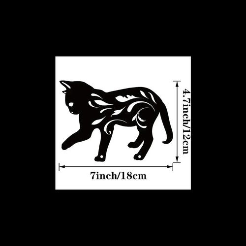 Cat silhouette metal art - cat,
