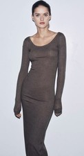 Zara Brown Ribbed Long Sleeve