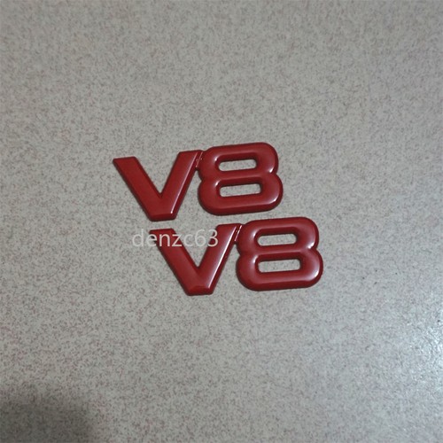 Red small glossy metal - small,