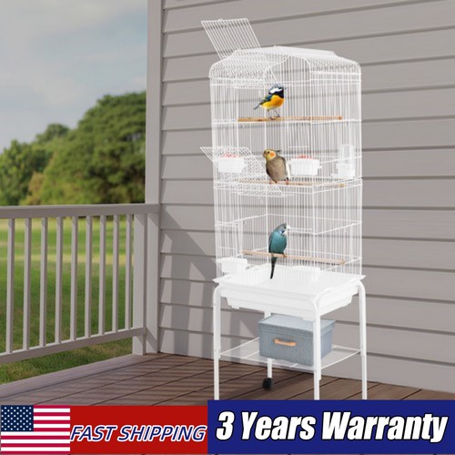 White metal large bird - metal,
