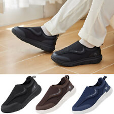 FitVille Mens Extra Wide Fit Diabetic Shoes Adjustable Strap for Swollen Feet