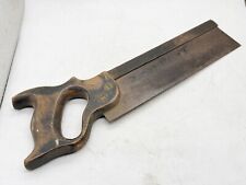 ANTIQUE OLD STEEL BACKED BACK TENON SAW WOOD CUTTER