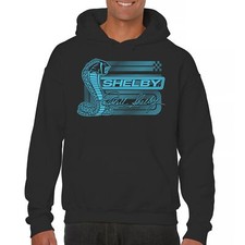Aqua Shelby Cobra Logo Sweatshirt Mustang GT500 GT350 Powered by Ford Hoodie